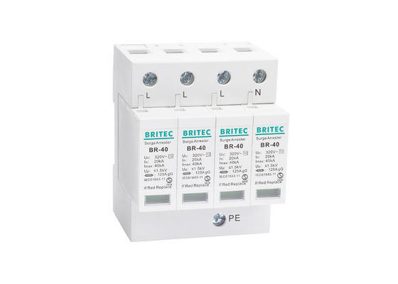 IEC61643 40KA 4 poli AC Protezione da sovratensioni elettriche Protezione da fulmini