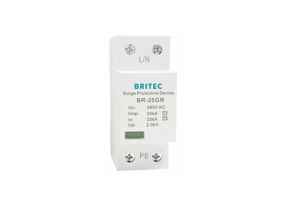 Dispositivo di protezione contro le sovratensioni 25kA 385V SPD con montaggio Din Rail per sistemi di alimentazione