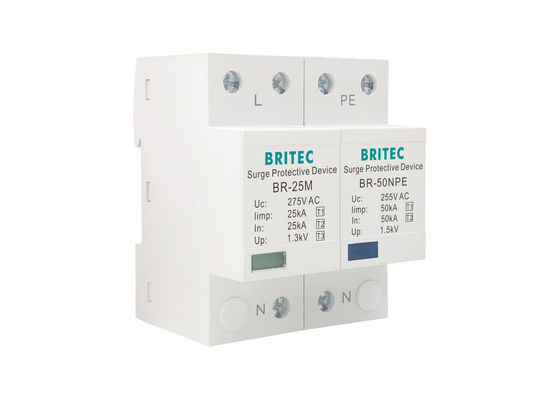 Tipo 1+2+3 Protezioni da sovratensioni SPD termoplastico arrester fulmine 25kA