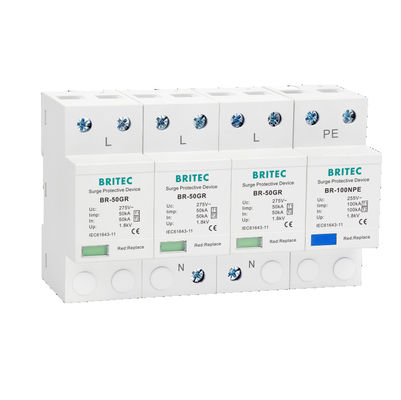 BR-50GR 3P+N Tipo 1 Dispositivo di protezione contro le sovratensioni Classe 1 SPD 50ka