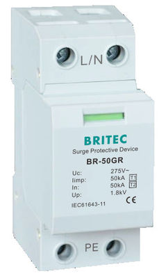 BR-50GR 1P 50kA Tipo 1 Dispositivo di protezione contro le sovratensioni AC Din Rail SPD