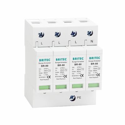 Dispositivo di protezione da sovratensioni BR-80 4P tipo 2 SPD 80KA 4P