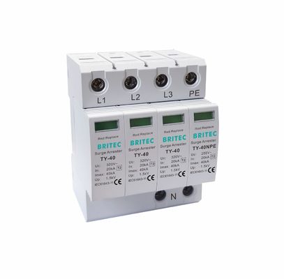 TY-40 3+1 MOV Dispositivo di protezione da sovratensioni di potenza con corrente di scarica di 40kA e contenitore termoplastico UL94-V0