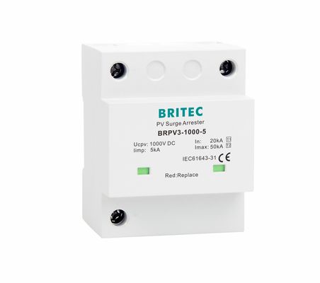 BRPV3-1000-5 T1 50kA DC 1000V 5kA Tipo 1+2 protettore da sovratensione fotovoltaica arrester di sovratensione dispositivo di protezione solare da sovratensione t1 t2 dc SPD SPD fotovoltaici