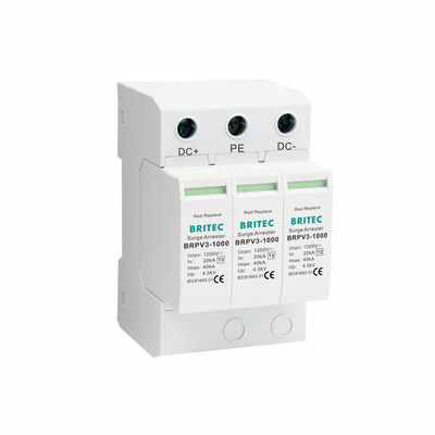 BRPV3-1000 DC Surge Arrester Suppressor di fulmini 1000V PV spd 3p dispositivo di protezione solare Dc Surge Protector Spd