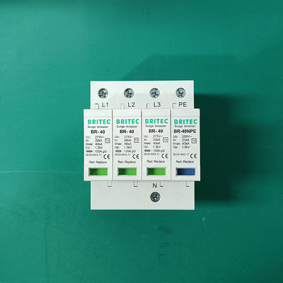 Dispositivo di protezione contro le sovratensioni BR-40 3P+1 con montaggio su guida DIN 275V produttore di protezione contro le sovratensioni dalla Cina