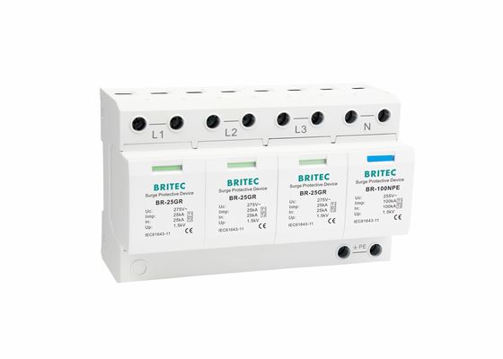 Scaricatori di sovratensione per protezione contro i fulmini da 25KA, termoplastici, trifase