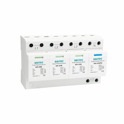 BR-25M 3+1 150V 275V 320V 440V Dispositivo di protezione contro le sovratensioni Difesa contro le sovratensioni di tipo 1 SPD Fornitore di protezione contro le sovratensioni di potenza in tre fasi Überspannungsableiter