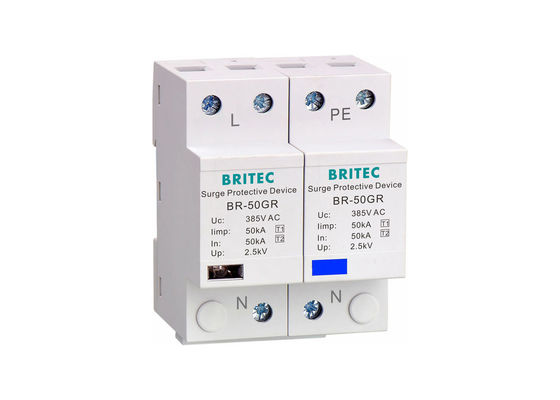 Protettori di impulso del fulmine del dispositivo di protezione dell'impulso di potere di SPD 385v 1p + NPE