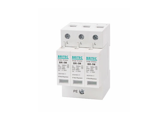 tipo 1 +2/classe I+II/classe B+C dei parafulmini di 5kA 3P 320Vac