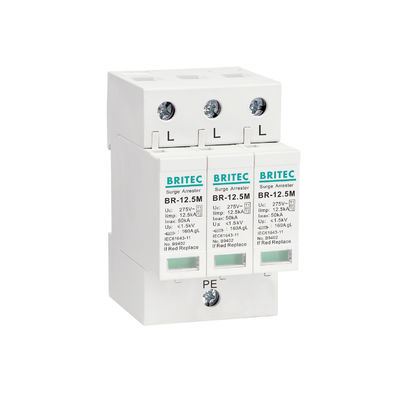 BR-12.5M 3P Tipo 1 12.5kA Dispositivo di protezione da sovratensioni in 3 fasi SPD Arrester 12.5ka soppressore di sovratensioni industriale