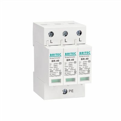 BR-40 3P Tipo 2 Dispositivo di protezione contro le sovratensioni SPD T2 Protezione contro i fulmini 275v Protezione contro i fulmini