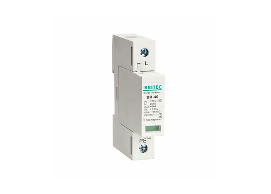 Sistema elettrico IEC61643 dell'anti fulmine della ferrovia di baccano del parafulmine di SPD 40kA 1P