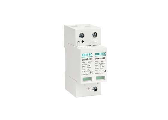 tipo di 40kA PV SPD - dispositivo di protezione dell'impulso del protettore di impulso del pannello solare 2 600VDC