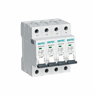 BRSCB-40 Classe II 40KA Protector di backup dedicato Dispositivo di protezione da sovratensioni MCB appositamente progettato per l'arresto da sovratensioni.