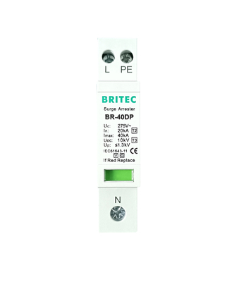 BRITEC BR-40DP 275 3+1P Tipo 2 Protezione da sovratensioni arrester di fabbrica in Cina arrester di fulmini