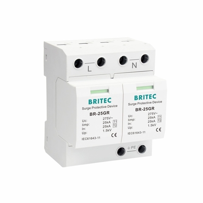 BR-25GR 4P 25kA 100kA dispositivo di protezione da sovratensioni britec Tipo 1 3 fase spd dispositivo di protezione da sovratensioni da buco di scintilla