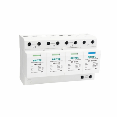 BR-25GR 3P+1 Tipo 1 Dispositivo di protezione contro le sovratensioni SPD Thunder Arrester spark gap spd classe 1 protettore da fulmini