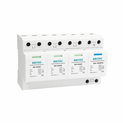 TUV BR-50GR 3P+N Classe 1 SPD 50ka dispositivo di protezione contro le sovratensioni tipo 1 spd TUV protezione contro i temporali