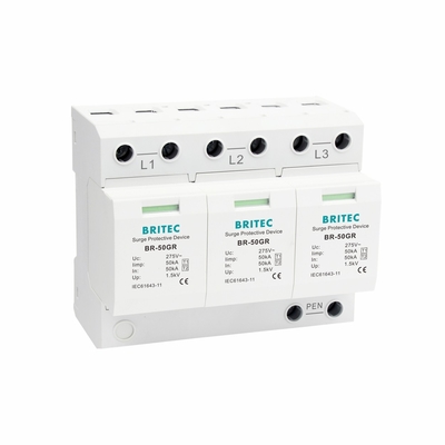 TUV BR-50GR 3P+N Classe 1 SPD 50ka dispositivo di protezione contro le sovratensioni tipo 1 spd TUV protezione contro i temporali