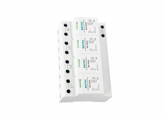 25kA 4P Protezione da fulmini di potenza Tipo 1 Dispositivo di protezione da sovratensioni
