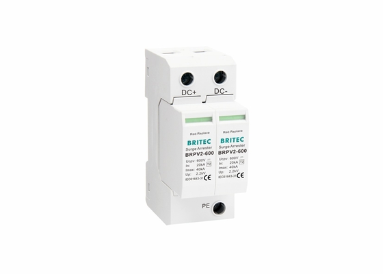 dispositivo di protezione dell'impulso del relé di massima di 600V SPD PV sopra protezione corrente 2P