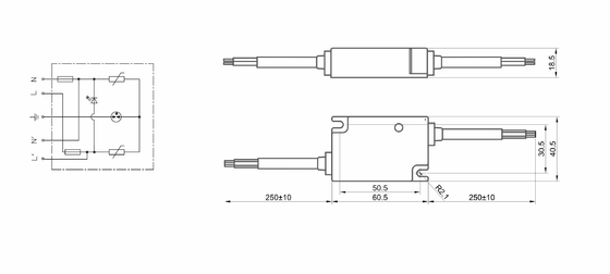BRLED-08ASC-10 Protezioni da sovratensioni per illuminazione esterna a LED a 10kv spd
