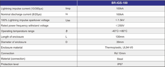 BR-ISG-100 Isolamento Spark Gap fulmine connessione di legame equipotenziale di sistemi di messa a terra separati