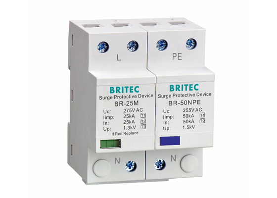 Tipo 1+2+3 Protezioni da sovratensioni SPD termoplastico arrester fulmine 25kA