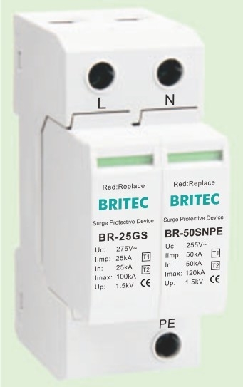 BR-25GS 1+1 spd t1 25ka Protettore da sovratensione Protezione da sovratensione tipo spd