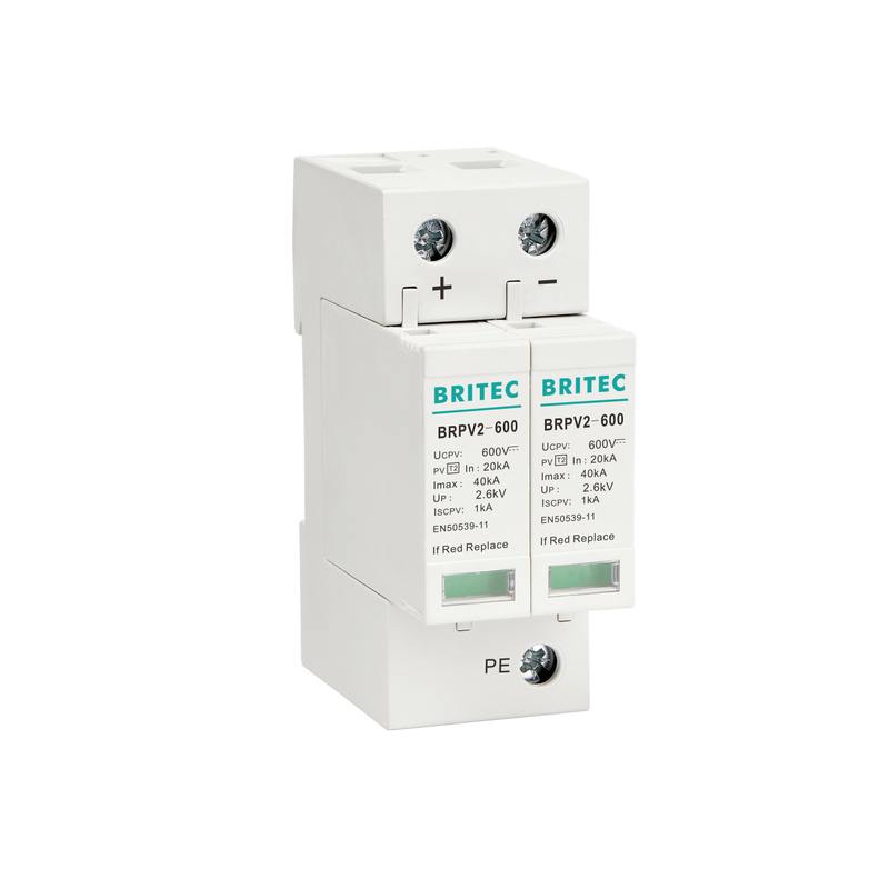 BRPV2-600 Dispositivo di protezione contro le sovratensioni di corrente continua 600V Segnalazione remota arrester di fulmini PV arrester di sovratensioni di corrente solare spd dc600v arrester di sovratensioni di corrente solare