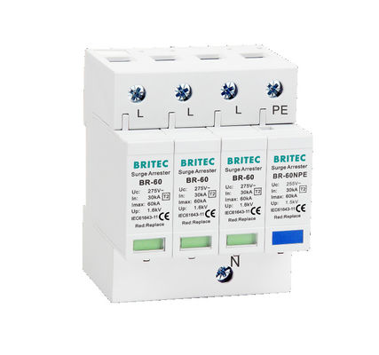 Type2 del limitatore di tensione del dispositivo di protezione dell'impulso di BR-60 3P SPD