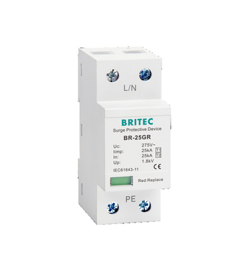 BR-25GR 4P Classe I tipo 1 Scaricatore di sovratensione SPD Protezione contro i fulmini scaricatore di tipo 1 4p ac spd protezione da sovratensione