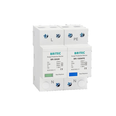 T2 del T1 del limitatore di tensione del dispositivo di protezione dell'impulso di tipo 1 di CA di BR-50GR 275 3P SPD trifase