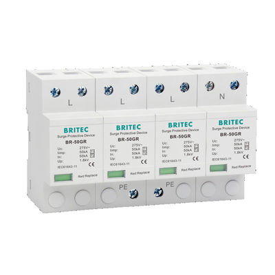 BR-50GR 3P+N Tipo 1 Dispositivo di protezione contro le sovratensioni Classe 1 SPD 50ka