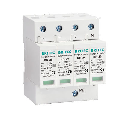 BR-20 3P+1 20kA Dispositivo di protezione da sovratensioni Spd Dispositivo di protezione da sovratensioni per messa a terra Rammoltimento Arrester Protettore da tuoni Protezione da sovratensioni di potenza in tre fasi Protezione da sovratensioni SPD Produttore Dispositivi di protezione da sovratensioni Spd
