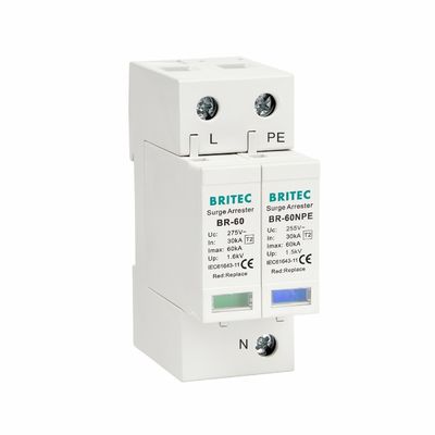 BR-60 1+1 Tipo 2 Protezione da sovratensioni Dispositivo di protezione da fulmini 60KA Classe C