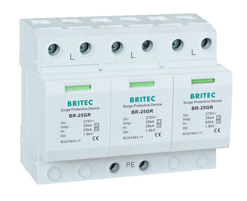 BR-25GR 4P Spd Surge Protection Device Protector 440V tipo spd arrester surge 275v protettore da lampi