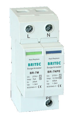 BR-7M 4P T1+T2 Surge Arrester B+C Spd Surge Protection Device type1 3 phase power surge protection spd Ü-Ableiter