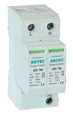 BR-7M 4P T1+T2 Surge Arrester B+C Spd Surge Protection Device type1 3 phase power surge protection spd Ü-Ableiter