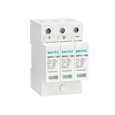 BRPV3-1000-5 T1 50kA DC 1000V 5kA Tipo 1+2 protettore da sovratensione fotovoltaica arrester di sovratensione dispositivo di protezione solare da sovratensione t1 t2 dc SPD SPD fotovoltaici