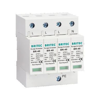 BR-40 440 4P Tipo 2 40ka dispositivo di protezione contro le sovratensioni SPD T2 Protezione di potenza arrester fulmine protettore da tuoni sovratensioni ac 440V Surge Arrester spd Tipo 2 protettori contro le sovratensioni