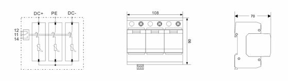 BRPV3-1500-12.5 DC SPD 12.5ka arrester pv 1500V DC SPD protezione contro le sovratensioni t1 t2 dc