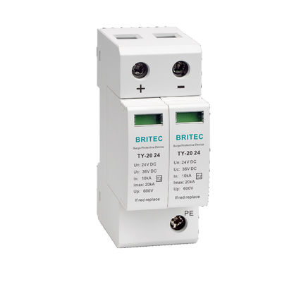 TY-40 24V 40KA Dispositivo di protezione contro le sovratensioni di corrente continua con materiale termoplastico UL94-V0 per sistemi solari