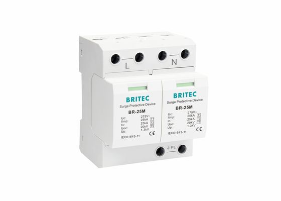 relé di massima della classe I di tipo 1 di monofase 2P di 25kA 275V con il contatto a secco BR-25M 2P