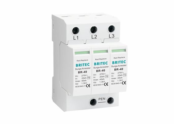 Dispositivo di protezione da sovratensione tipo 2 pluggable IEC 61643 Classe II 3P 40kA per protezione da fulmini