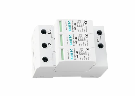 Dispositivo di protezione da sovratensione tipo 2 pluggable IEC 61643 Classe II 3P 40kA per protezione da fulmini