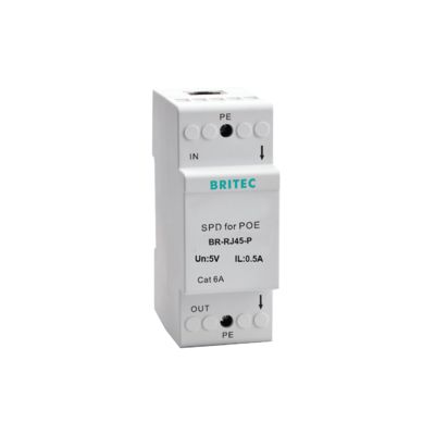 BR-RJ45-P 5KA Nominal Current Signal Surge Arrestor poe surge arrester Network Surge Protector