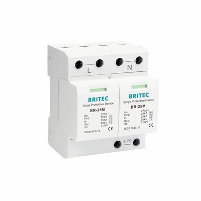 BRITEC BR-25M 3+1 Dispositivo di protezione da sovratensione Tipo 1 con modulo plug-in Iimp 25kA Protezione da sovratensione Tipo 1