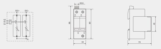 BR-40-24 T2 Dispositivo di protezione contro le sovratensioni di corrente continua 40kA 24V SPD con involucro termoplastico UL94-V0 per sovratensioni di corrente